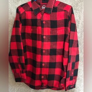 Wonder Nation Red and Black Checkered Kids Shirt